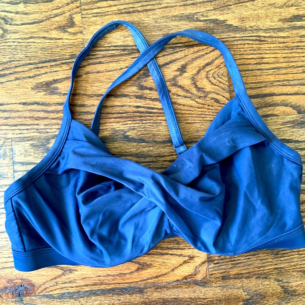 Athleta Navy Bikini Top.